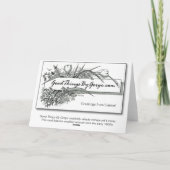 Carmelのインディアナ緑のボーダーからの挨拶 カード (裏面)