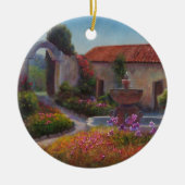 Carmelの代表団の噴水そして庭 セラミックオーナメント (正面)