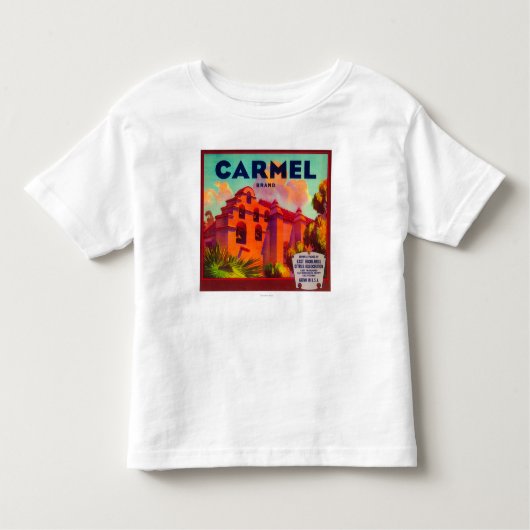 CarmelオレンジLabelEastの高地、カリフォルニア トドラーTシャツ (正面)