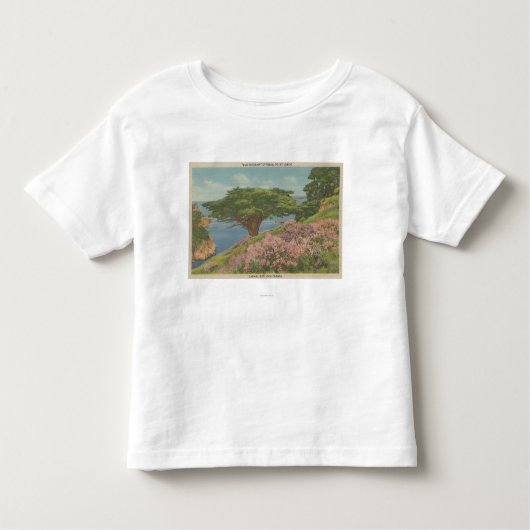Carmel湾、カリフォルニア- "古い退役軍人"の木の眺め トドラーTシャツ (正面)