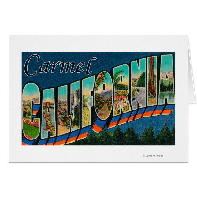 Carmel、カリフォルニア州 – ラージレターのシーン (正面横)