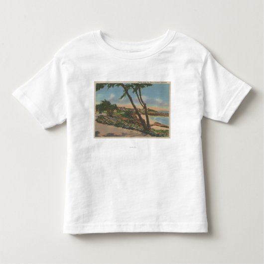 Carmel、カリフォルニア-海岸の眺めに沿う家 トドラーTシャツ (正面)