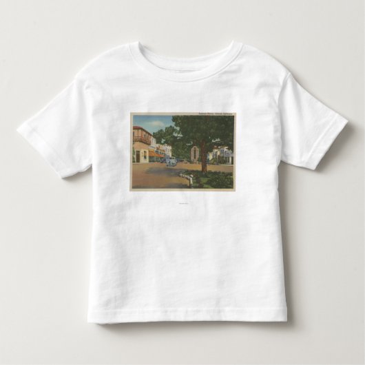 Carmel、カリフォルニア-繁華街のビジネス地区の眺め トドラーTシャツ (正面)