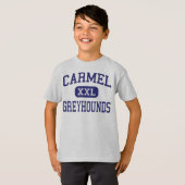 Carmel -グレイハウンド-高等学校- Carmelインディアナ Tシャツ (正面フル)