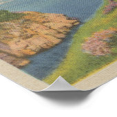 Carmel Bay, CA - "旧退役軍人"ツリーのビュー ポスター (角)