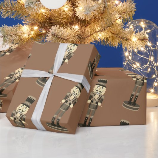 Carmel Brown Nutcracker Soldier  ラッピングペーパー (クリスマス)