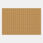 Carmel Brown Plaid Classic Pattern ラッピングペーパーシート (正面2)