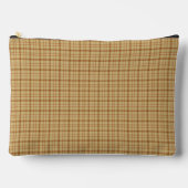 Carmel Brown Plaid Classic Pattern Retro アクセサリーポーチ (正面)