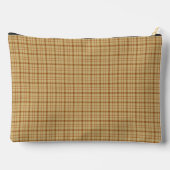 Carmel Brown Plaid Classic Pattern Retro アクセサリーポーチ (裏面)