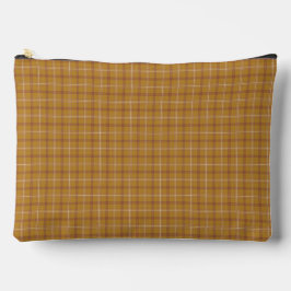 Carmel Brown Plaid Classic Pattern Retro アクセサリーポーチ