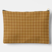 Carmel Brown Plaid Classic Pattern Retro アクセサリーポーチ (裏面)