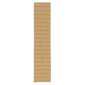 Carmel Brown Plaid Classic Pattern Table Runner ショートテーブルランナー (正面)