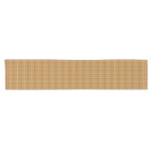 Carmel Brown Plaid Classic Pattern Table Runner ショートテーブルランナー (横)