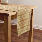 Carmel Burgundy Plaid Classic Pattern Table Runner ショートテーブルランナー (インサイチュ)
