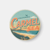 Carmel by the sea beach california pacific coast マグネット (正面)