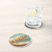 Carmel by the sea beach california pacific coast ラウンドペーパーコースター (インサイチュ)