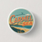 Carmel by the sea beach california pacific coast 缶バッジ (正面)