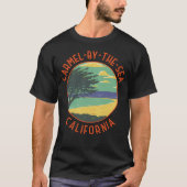 Carmel-By-The-Sea California Retro Distressed Circ Tシャツ (正面)