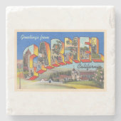 Carmel California CAヴィンテージラージレター ストーンコースター (正面)