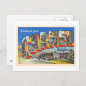 Carmel California CAヴィンテージラージレター ポストカード (正面/裏面)