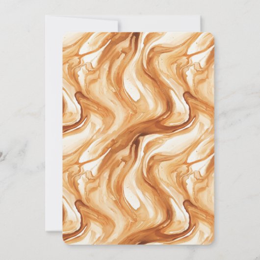 Carmel Cream Heart Apple Caramel Birthday 招待状 (裏面)