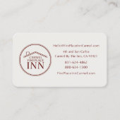Carmel FirePlace Inn - Custom Design 名刺 (正面)