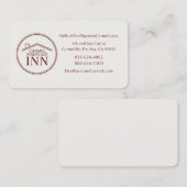 Carmel FirePlace Inn - Custom Design 名刺 (正面/裏面)