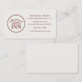 Carmel FirePlace Inn - Manager - Custom Design 名刺 (正面/裏面)