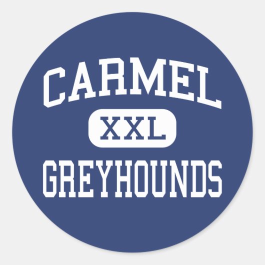 Carmel - Greyhounds – 高校 – Carmel Indiana ラウンドシール (正面)