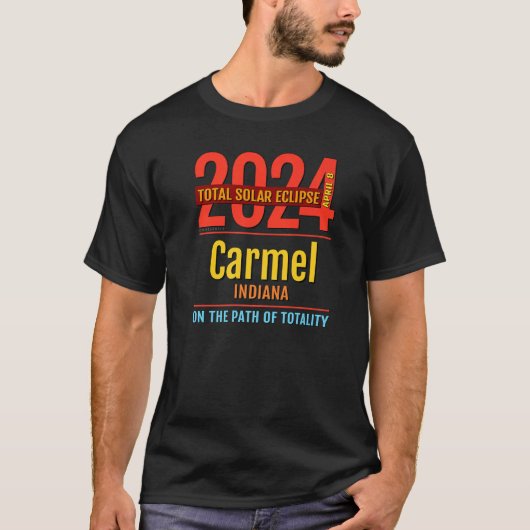 Carmel Indiana IN Total Solar Eclipse 2024  4  Pre Tシャツ (正面)