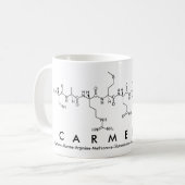 Carmelitaペプチド名mug コーヒーマグカップ (正面左)