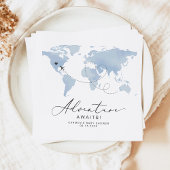 CARMENほこりっぽい青のマップアドベンチャーベビーシャワー スタンダードカクテルナプキン
