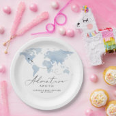 CARMENほこりっぽい青のマップアドベンチャーベビーシャワー ペーパープレート (パーティー)