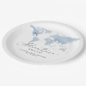 CARMENほこりっぽい青のマップアドベンチャーベビーシャワー ペーパープレート (アングル)