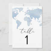 CARMENアドベンチャートラベルブルーマップテーブル番号カード 招待状 (正面)