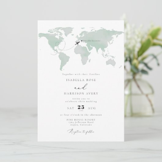 CARMENセージ目的地の水のカラーマップ旅行 招待状 (スタンド正面)