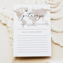 CARMENトラベルゲートウェイブライダルシャワーゲームカード