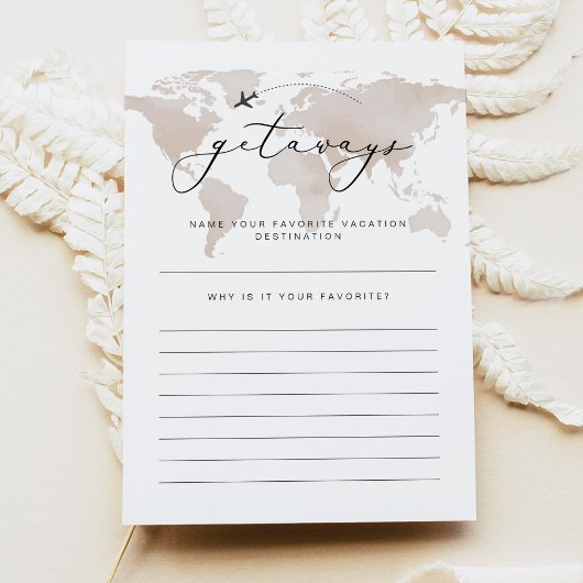 CARMENトラベルゲートウェイブライダルシャワーゲームカード 招待状