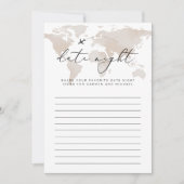 CARMENトラベルデイトナイトアイディアブライダルゲームカード 招待状 (正面)