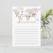 CARMENトラベルデイトナイトアイディアブライダルゲームカード 招待状 (スタンド正面)