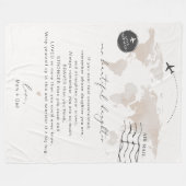 CARMENドーターメパーソナライズされたントレター フリースブランケット (正面(横))