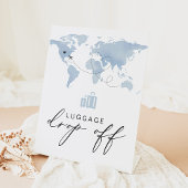 CARMENブルートラベルをテーマにした荷物ドロップオフ 台座サイン