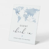 CARMENブルートラベルテーマのゲストチェックイン 台座サイン (正面)