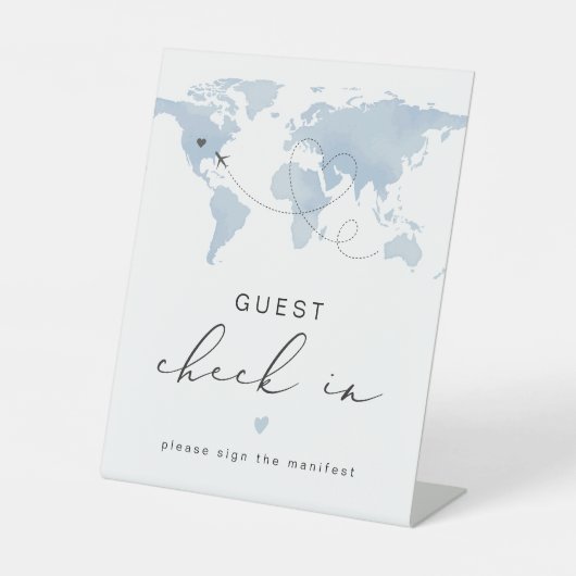 CARMENブルートラベルテーマのゲストチェックイン 台座サイン (正面)
