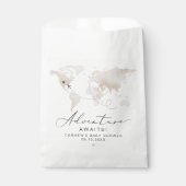 CARMENベージュマップアドベンチャーベビーシャワー フェイバーバッグ (正面)