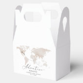 CARMENベージュマップアドベンチャーベビーシャワー フェイバーボックス (オープン)