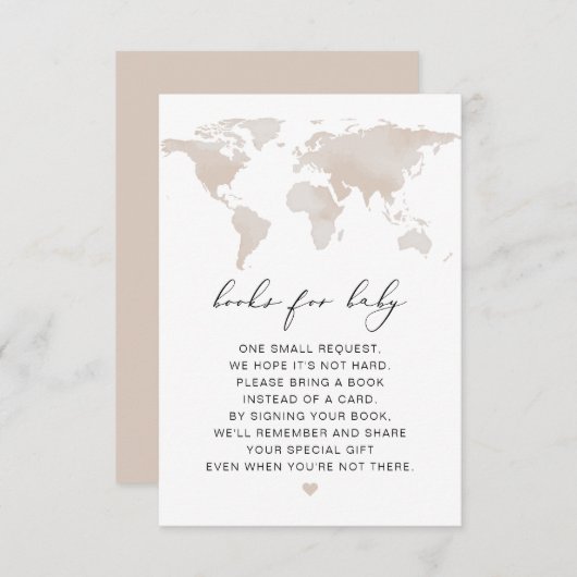 CARMEN世界地図アドベンチャーブックベビーカード 招待状 (正面/裏面)