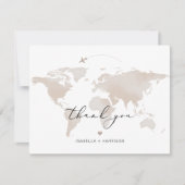 CARMEN旅行アドベンチャーベージュの地図を見て写真ありがとう 招待状 (正面)