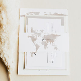 CARMEN旅行テーマ結婚の目的地の結婚式 招待状ベリーバンド