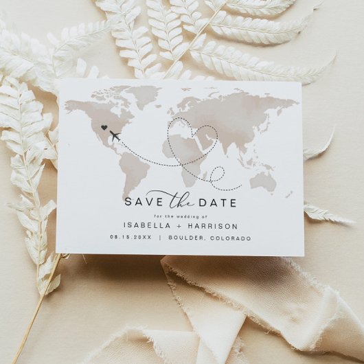 CARMEN旅行先クリームマップ日付の保存 招待状